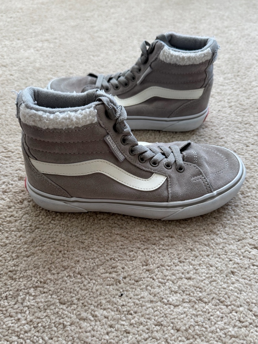 Vans Filmore Hi Vansguard high-top sneakers grey sk8 girls youth 5.5 sherpa
